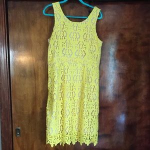 Yellow cutout dress